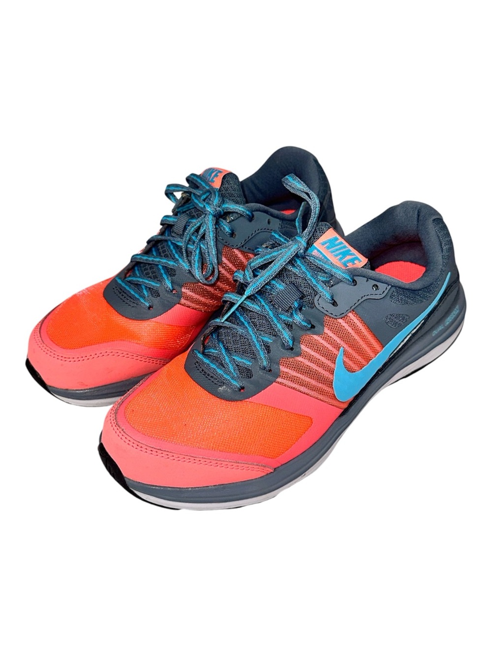 Nike Dual Fusion Run Women's Running Shoes Coral Blue Athletic Sneakers Size 7.5